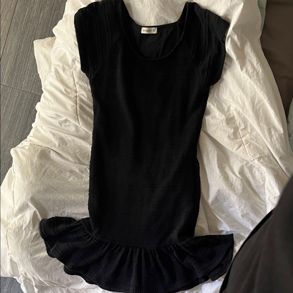 Ginger G Black Ruffled dress